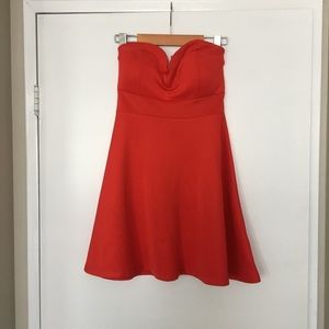 Red Strapless Dress